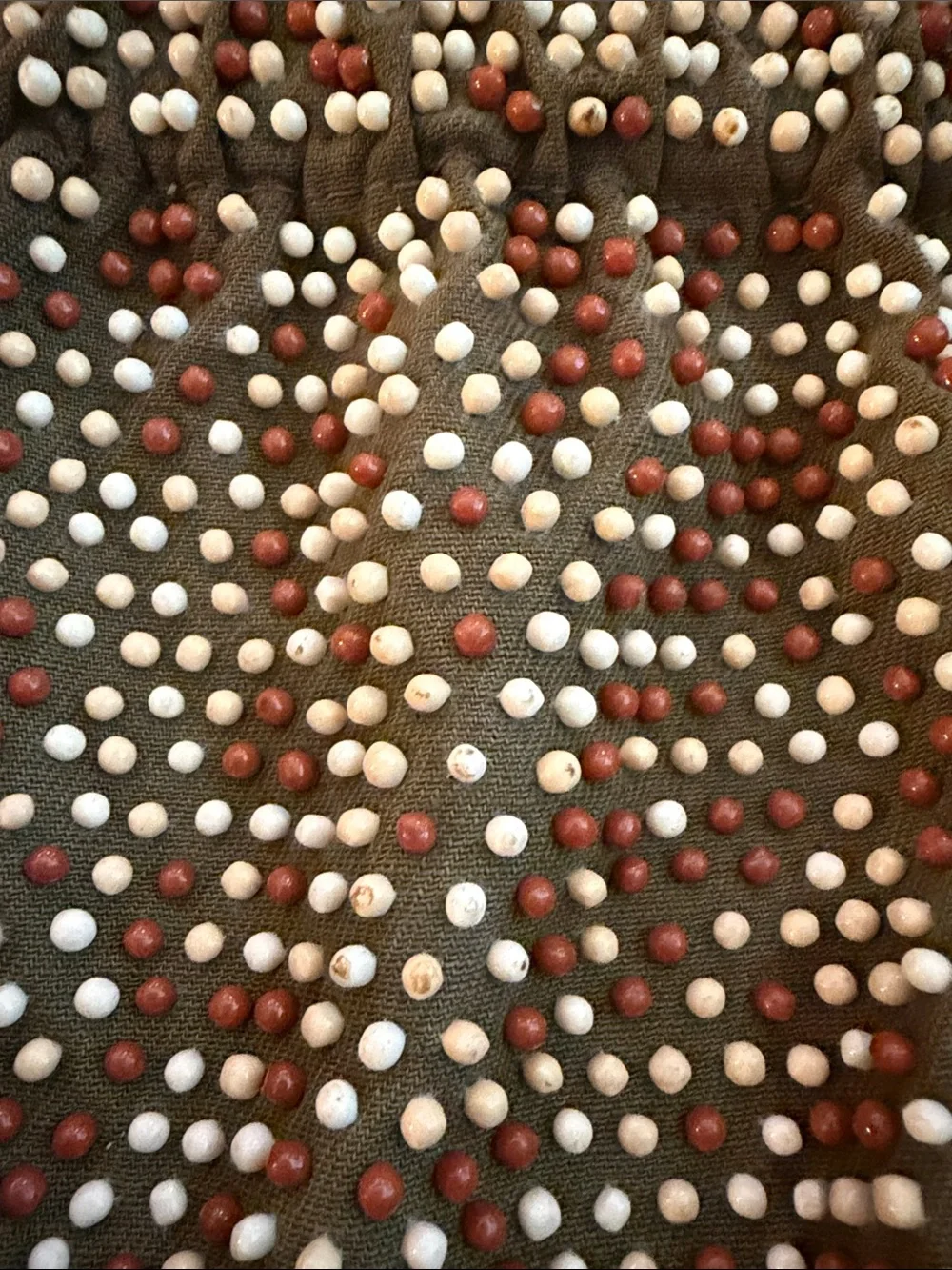 vintage 1960s sage green candy bead clutch bag